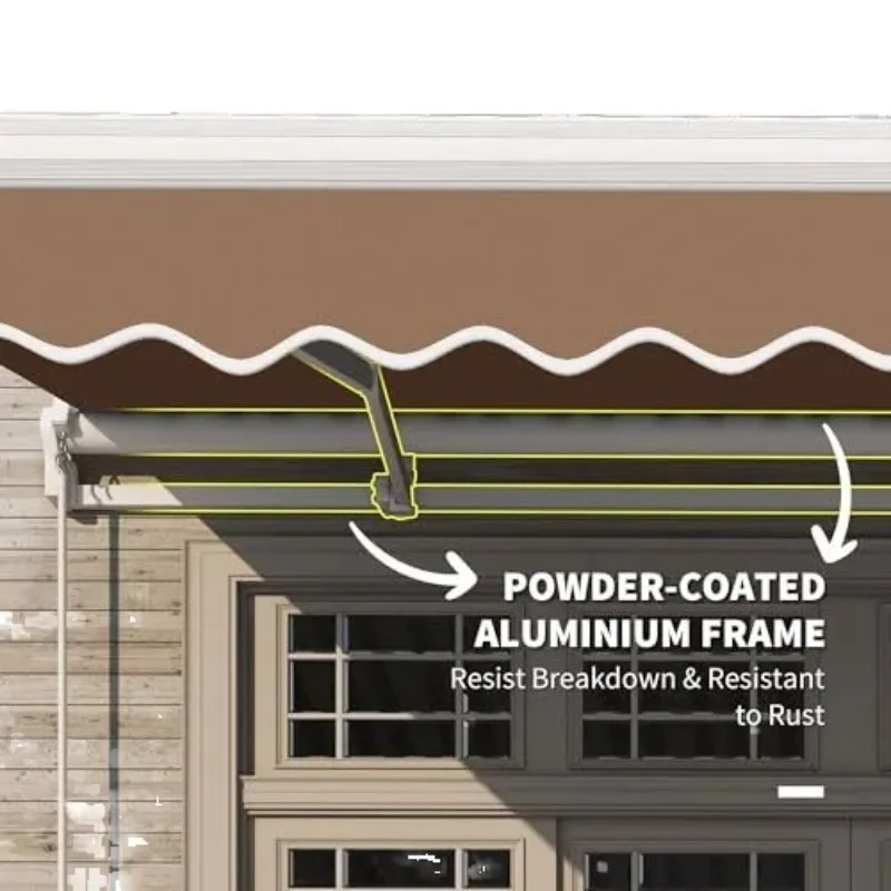 

Factory Direct Provided Manual Retractable Patio Door Window Awning Sunshade Shelter Outdoor Canopy 6.5X5ft Outdoor Parasol