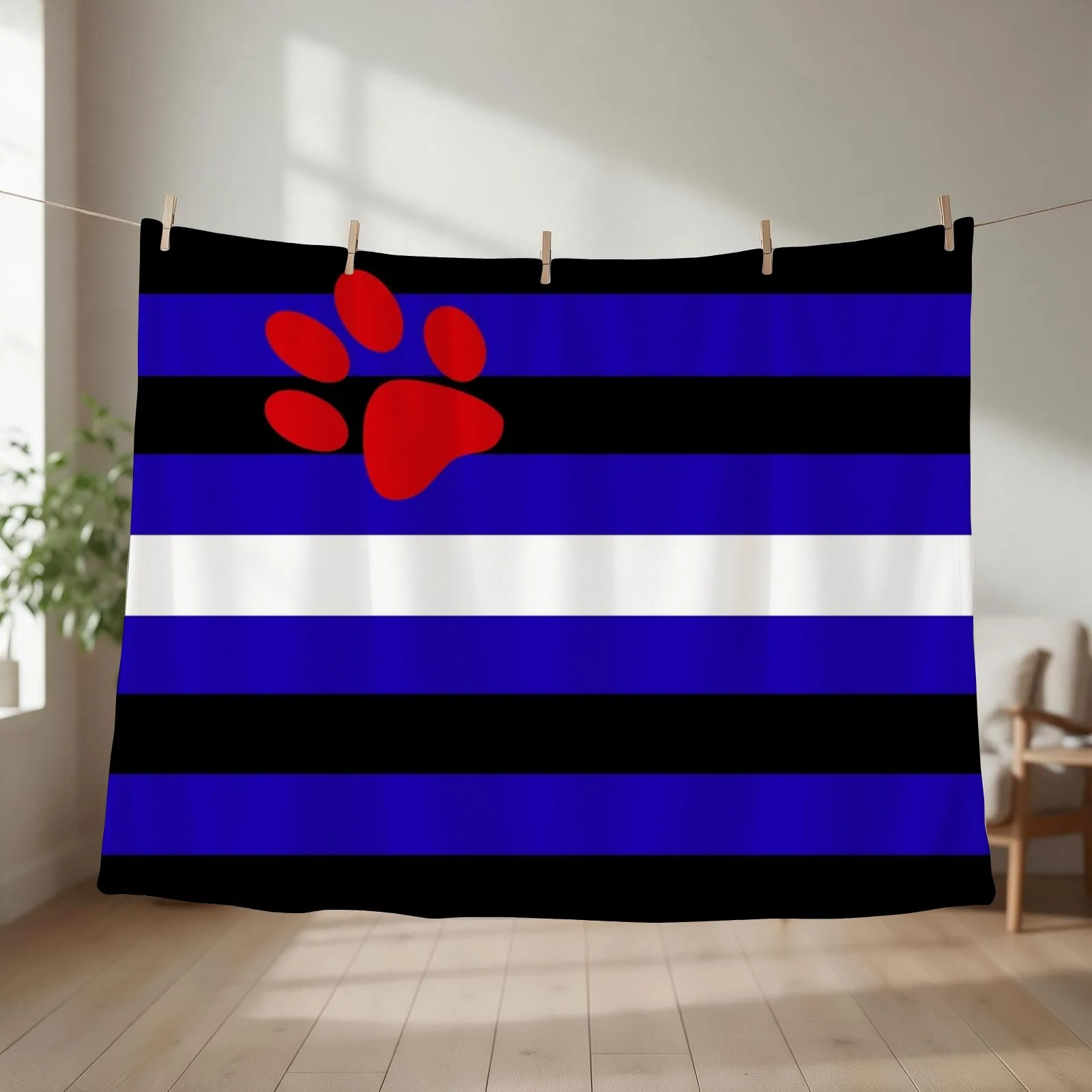Puppy Play Pride Flag (v.2) Throw Blanket cosplay anime christmas gifts Furry Vintage Blankets