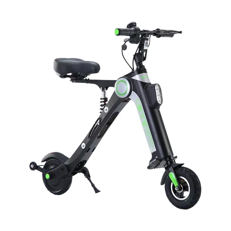 

10 Inch Electric Mini Bike For Adults Women's 250W Foldable Mobility Scooter White Lightweight City Bike With Lithium Battery