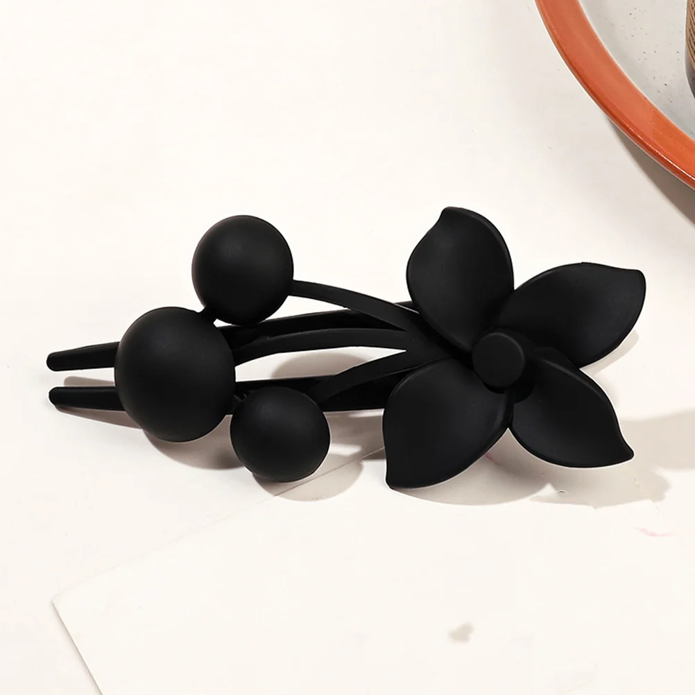 3 uds pinzas para el cabello sin arrugas sin alfileres las flores para mujeres estilo fino accesorios Abs francés plano grueso Miss Girls