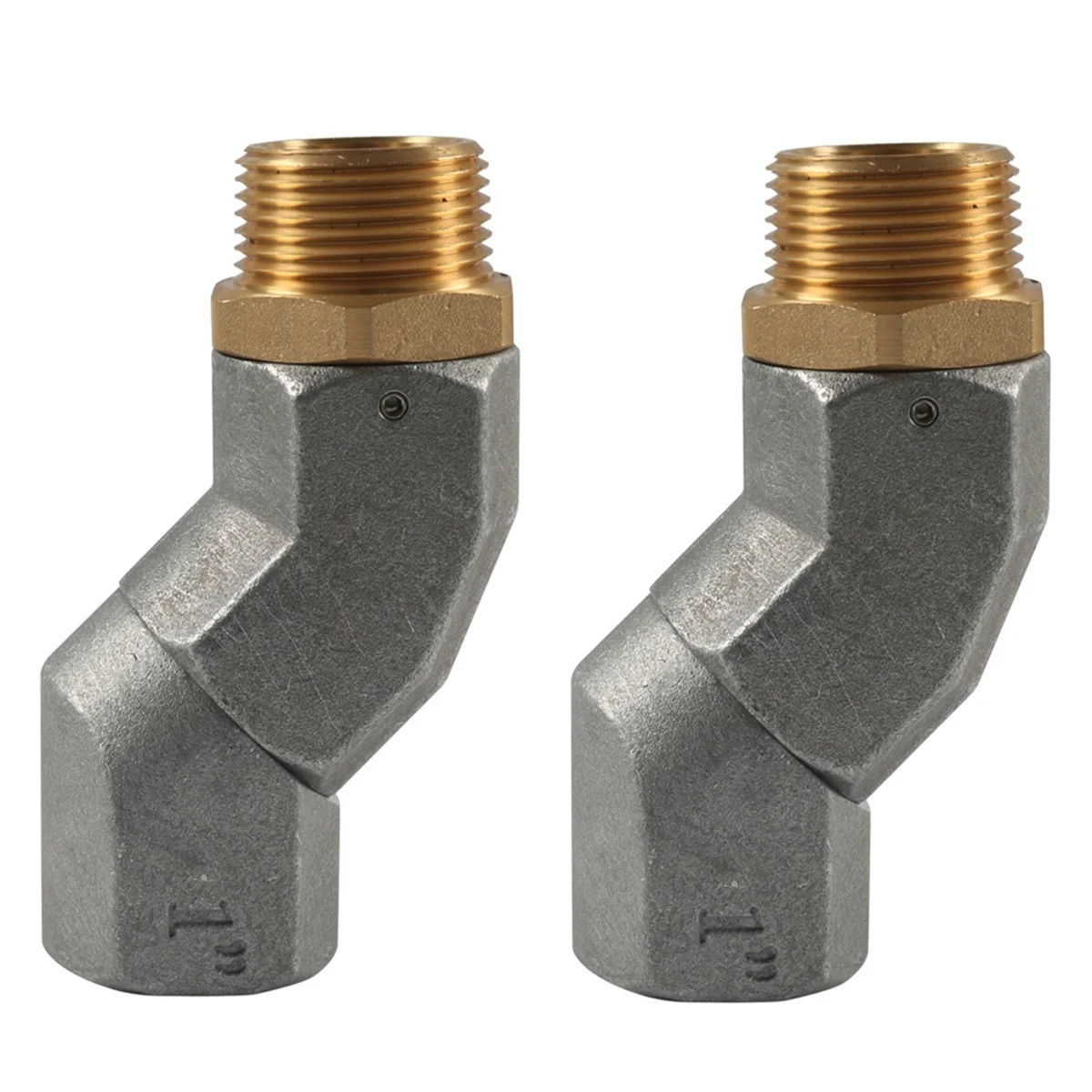 1Inch NPT Fuel Transfer Hose Swivel 360 Rotating Connector for Fuel Nozzle Multi Plane Swivel 2PCS