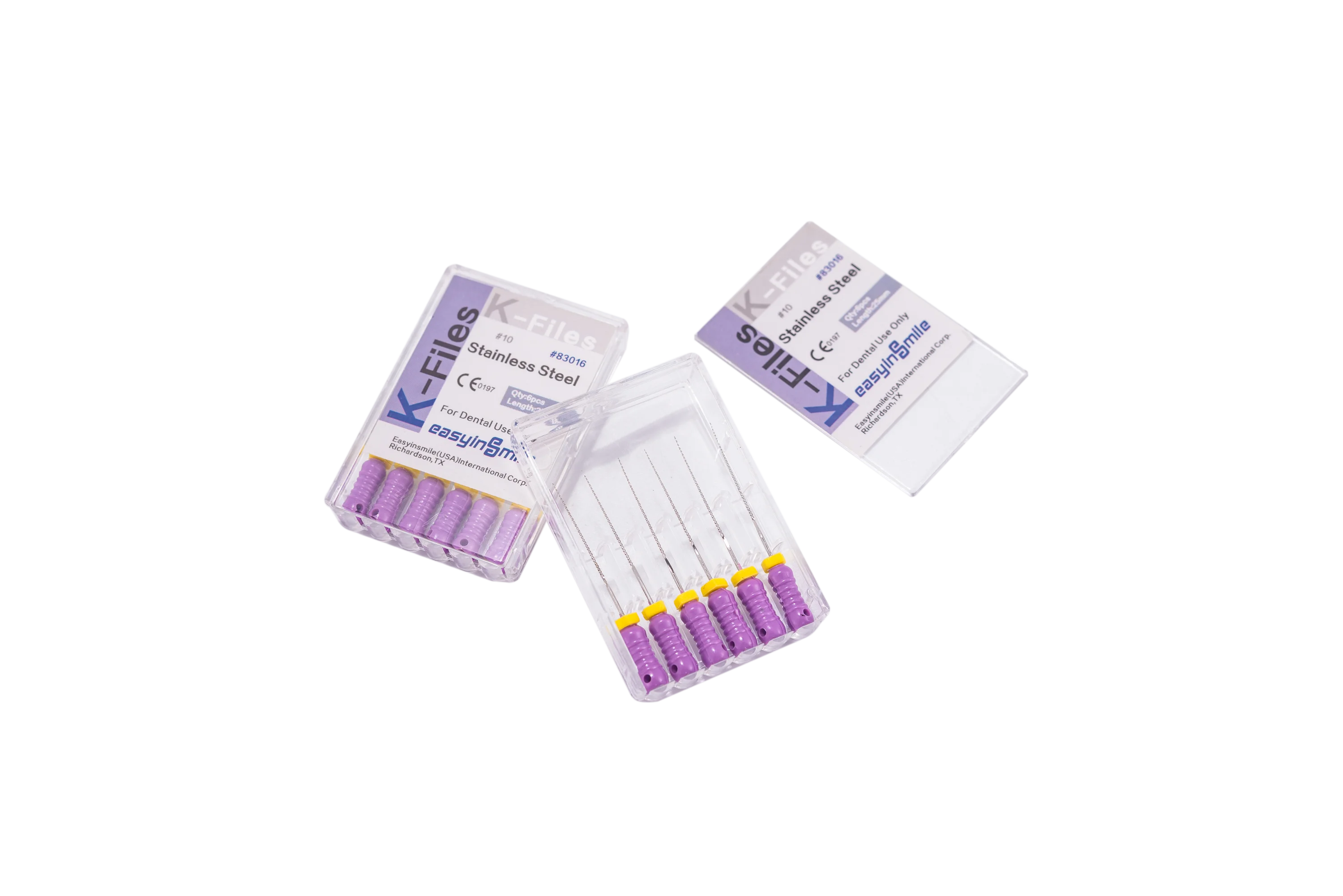 EASYINSMILE – limes dentaires pour Canal radiculaire endodontique, 25mm #10, en acier inoxydable, 10 paquets