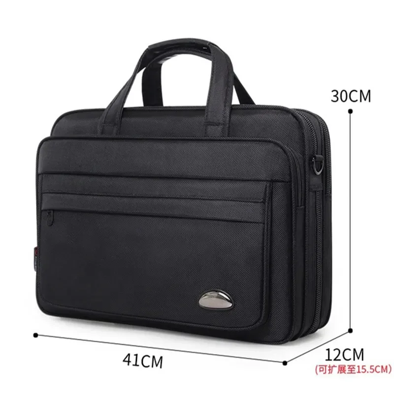 Fashion Business Men's briefcase high quality Oxford hand 15.6 "Laptop large capacity male shoulder messenger bag