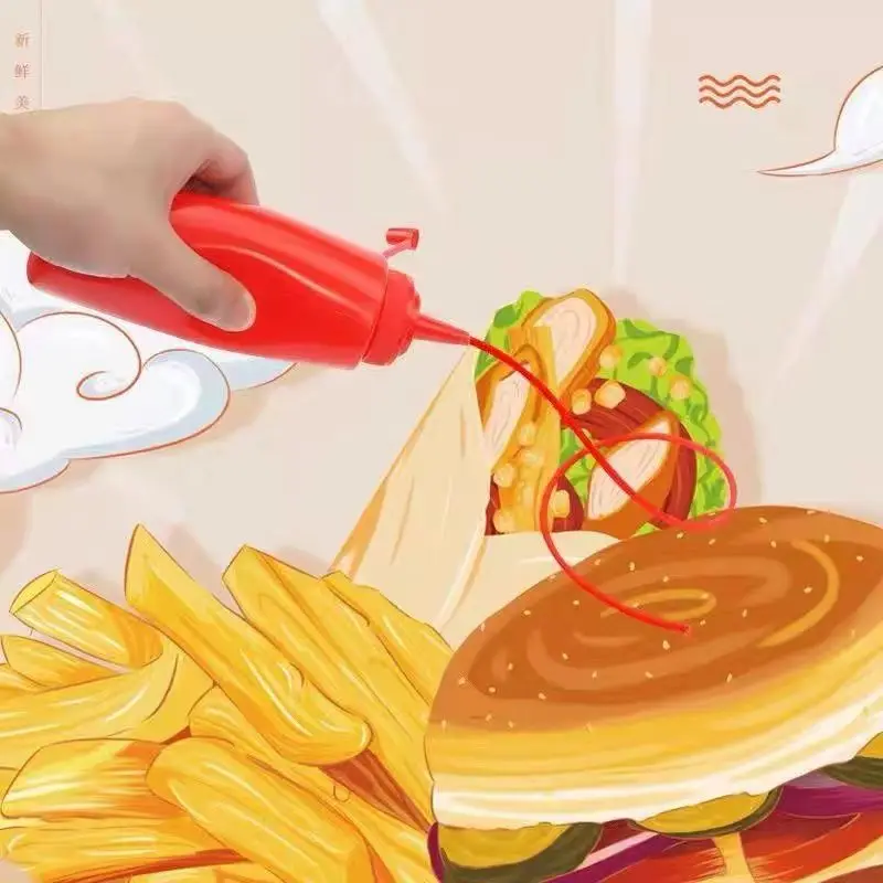 Teasing Tomato Salad Dressing Bottle Prank Creative Toy Empty Bottle Portable EDC Tool