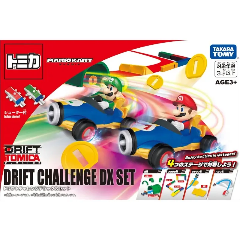 TAKARA TOMY Tomica Mario Luigi Yoshi Drift Starter Set Cars Alloy Toys Motor Vehicle Diecast Metal Model Gifts for Children Boys