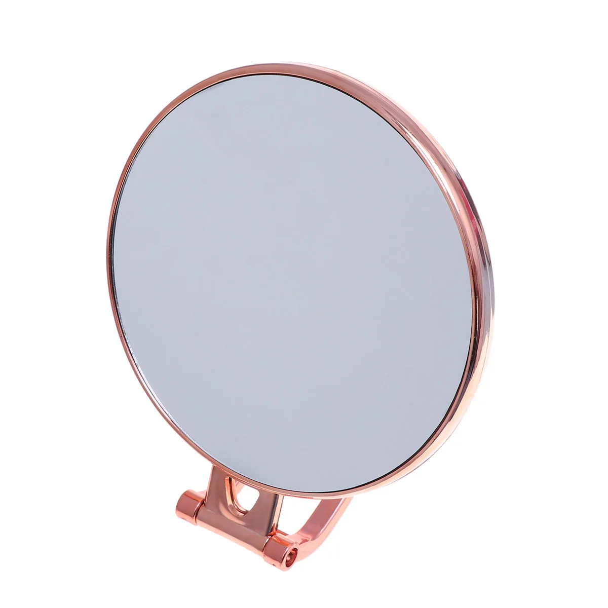 

Double Side Makeup Mirror Folding Design Golden Round Compact Portable Handheld Mirror Travel Desktop Use
