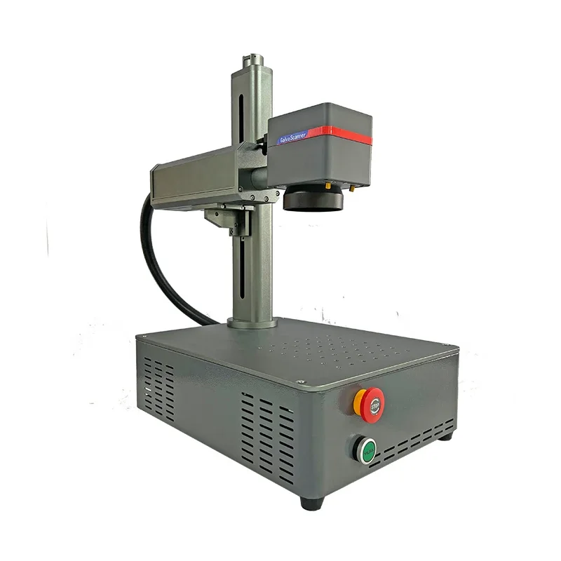 20W 30W Steel Jewelry Gold Metal Fiber  Printing Machine with Rotary Axis