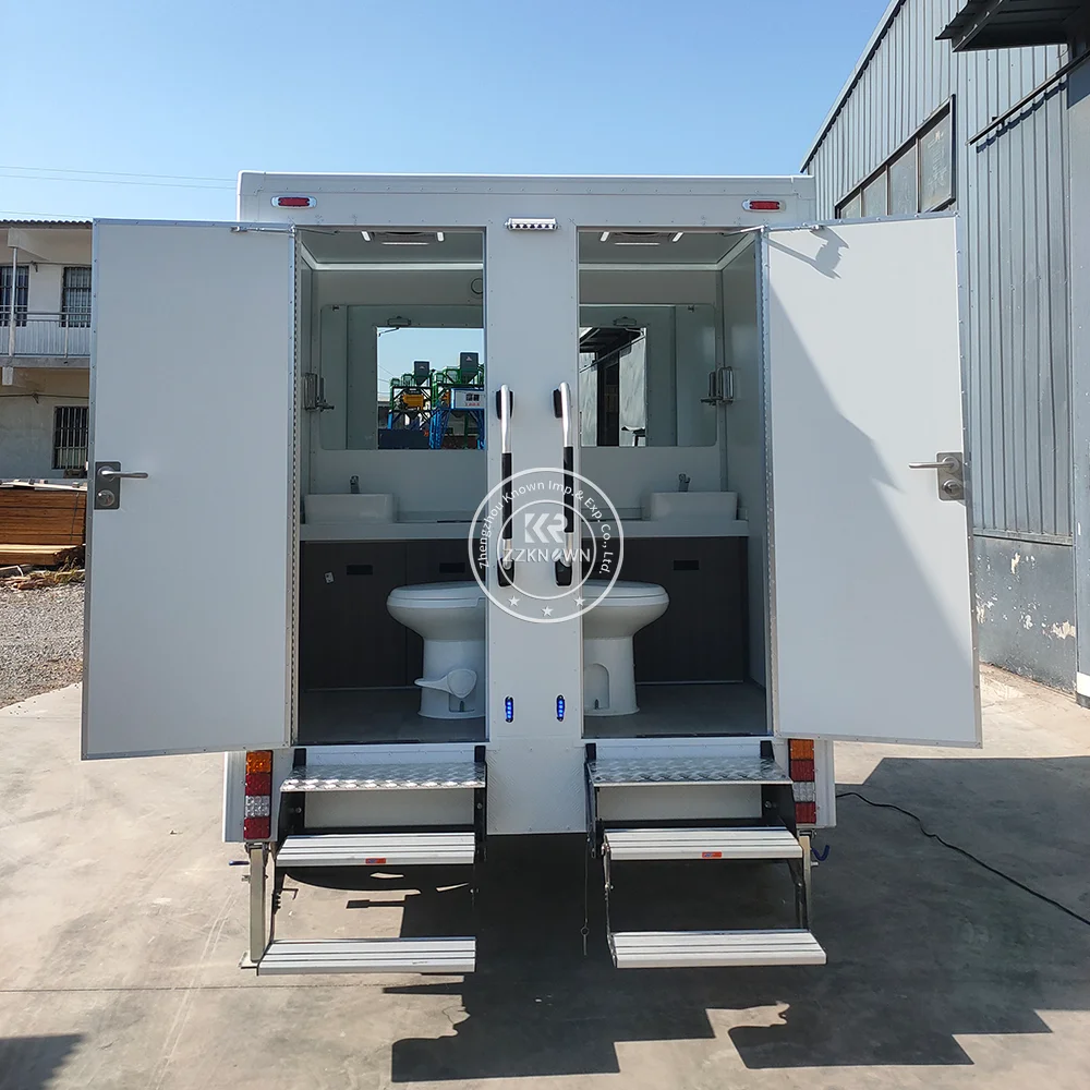 

Luxury Portable Restrooms Toilet Trailer Porta Potty Outdoor Wedding Toilet Camping Bathroom Trailer