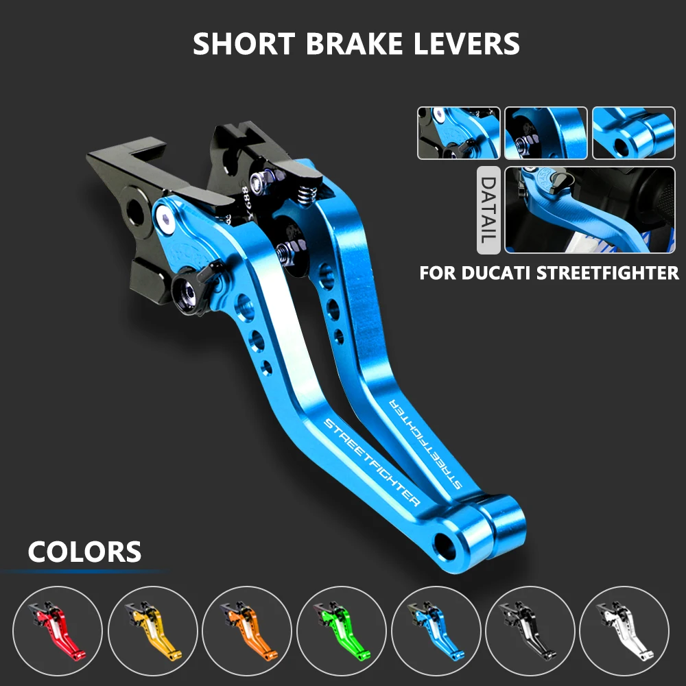 لدوكاتي ستريتفايتر/S 2009-2013 ستريتفايتر 848 2012-2015 قصيرة الفرامل مخلب ليفر اكسسوارات الدراجات النارية مقابض ليفر #4