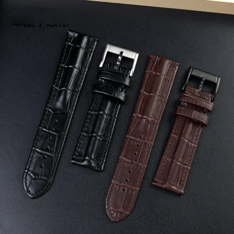 Genuine Leather Watchband 20mm 22mm For Hamilton Khaki Field Jazz H70605731/H32705521 Men\'s Cowhide Watch Band Strap Bracelet