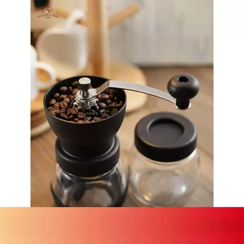 Manual Coffee Grinder with Ceramic Burr, Hand‑Crank Coffee Bean Mill