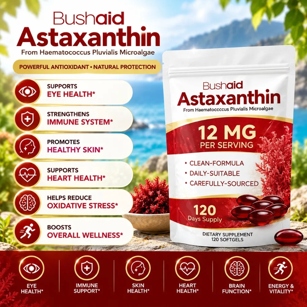 Astaxanthin Softgels 120 Count Antioxidant Dietary Supplement for Cellular Wellness Immune Health and Daily Nutritional Support