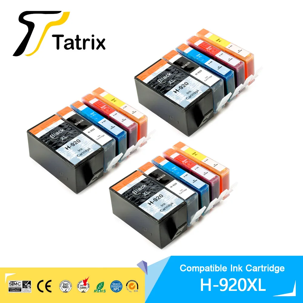 

12 PCS For HP920 HP920XL With Chip Compatible Ink Cartridge For HP Officejet 6000/6500/6500 Wireless/6500A/7000/7500/7500