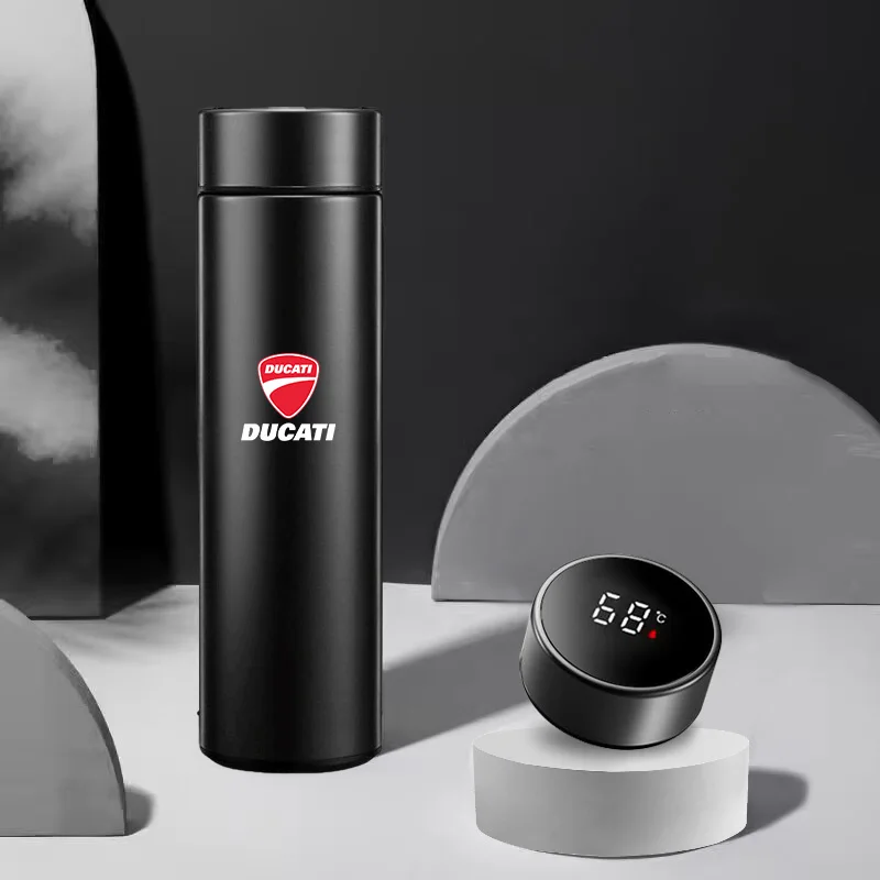 Botella de agua termo con logotipo de Moto, taza aislante de 500ML, regalo para Ducati Monster Panigale Diavel Superleggera V4, accesorios Scrambler