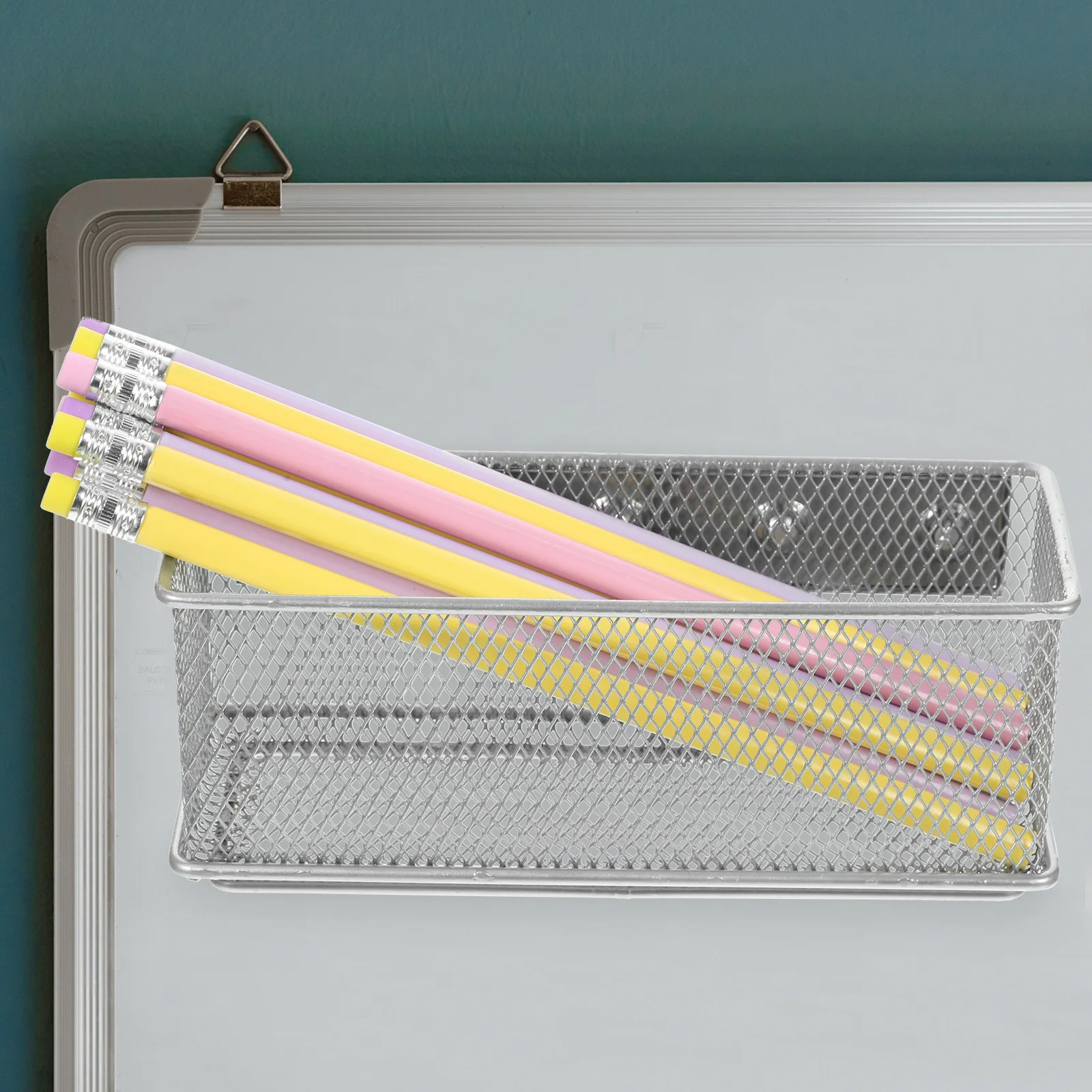

Magnetic Pen Holder Storage Basket Pencil for Whiteboard Container Mesh Baskets
