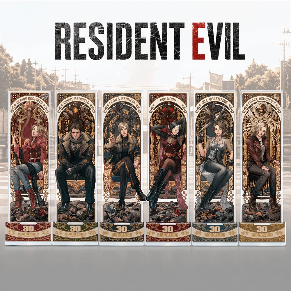 Resident Evil Claire Redfield 15cm Acrylic Stand Keychain 30th Anniversary Gothic Art Anime Figure Decor Gift For Fans!