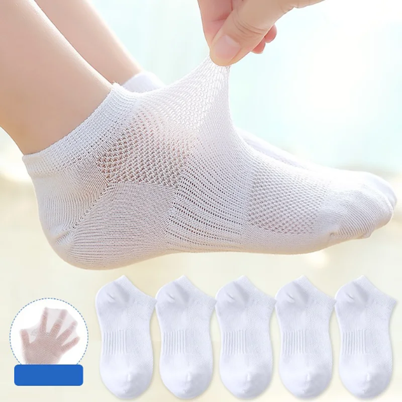 New thin white mesh socks for boys and girls