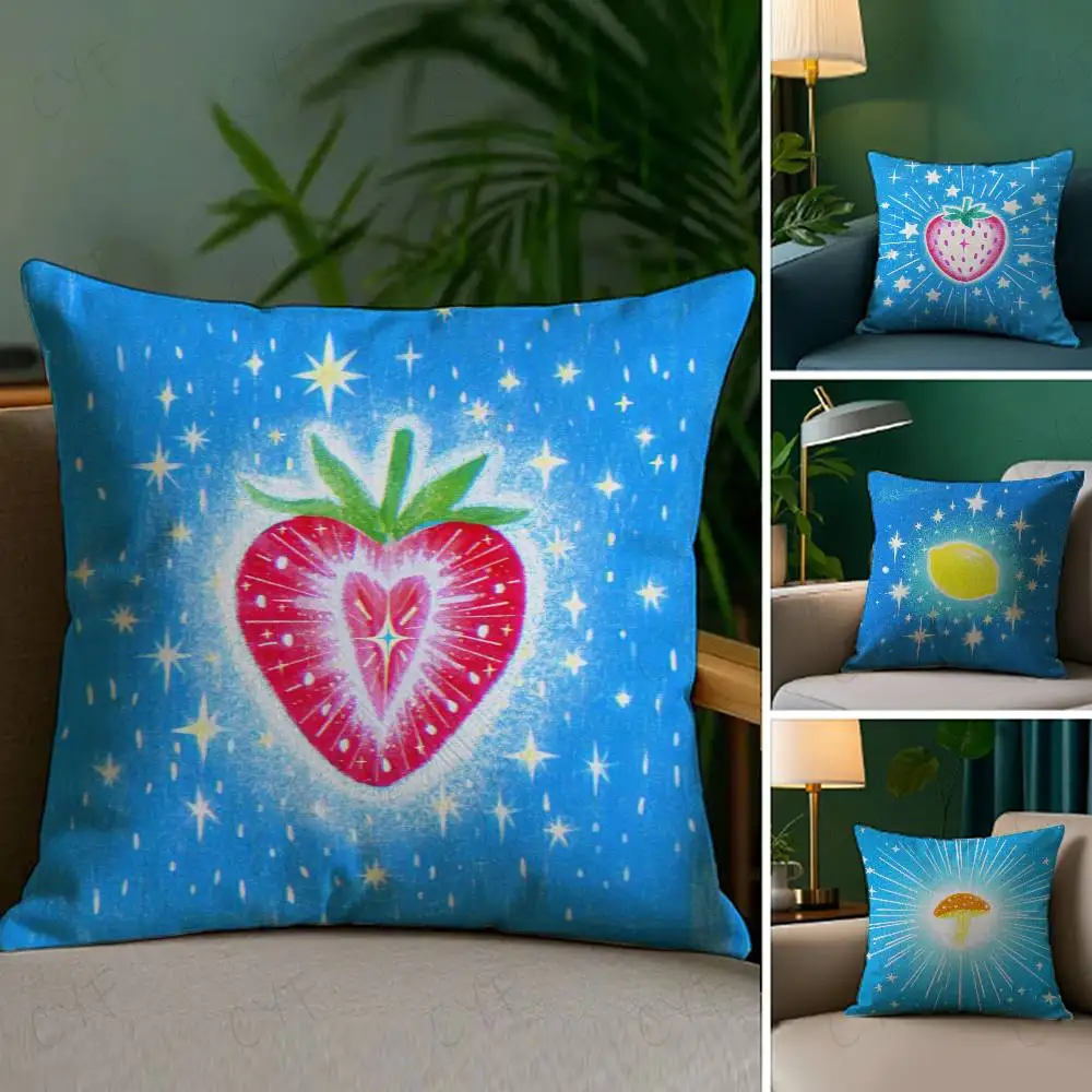 

Anime Lucky Fruit Fun Pillow Case Custom Printed Brushed Fleece Pillow, Baby Skin-Touch, Eco-Friendly Dye-Sublimation Cushion fo