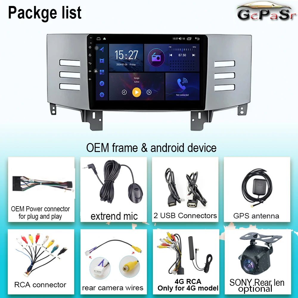 Android 7862 For Toyota Reiz Mark X 2005 - 2009 Car Radio Video Player Multimedia Navigation Auto 5G Carplayer GPS No 2din DVD