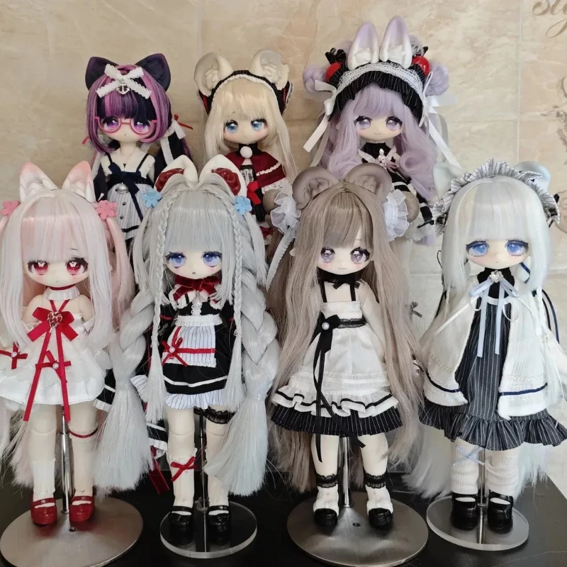 New Arrival Spot Meki Velvet Goodnight Blind Box Four In Six Hair Transplant Bjd Mobile Doll Trendy Play Ornament Handmade
