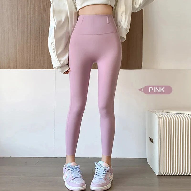 2024 Autumn Shark Leggings Women High Waist Elastic Comfortable Light Leggings Sexy Fitness Solid Slim Sport Tights