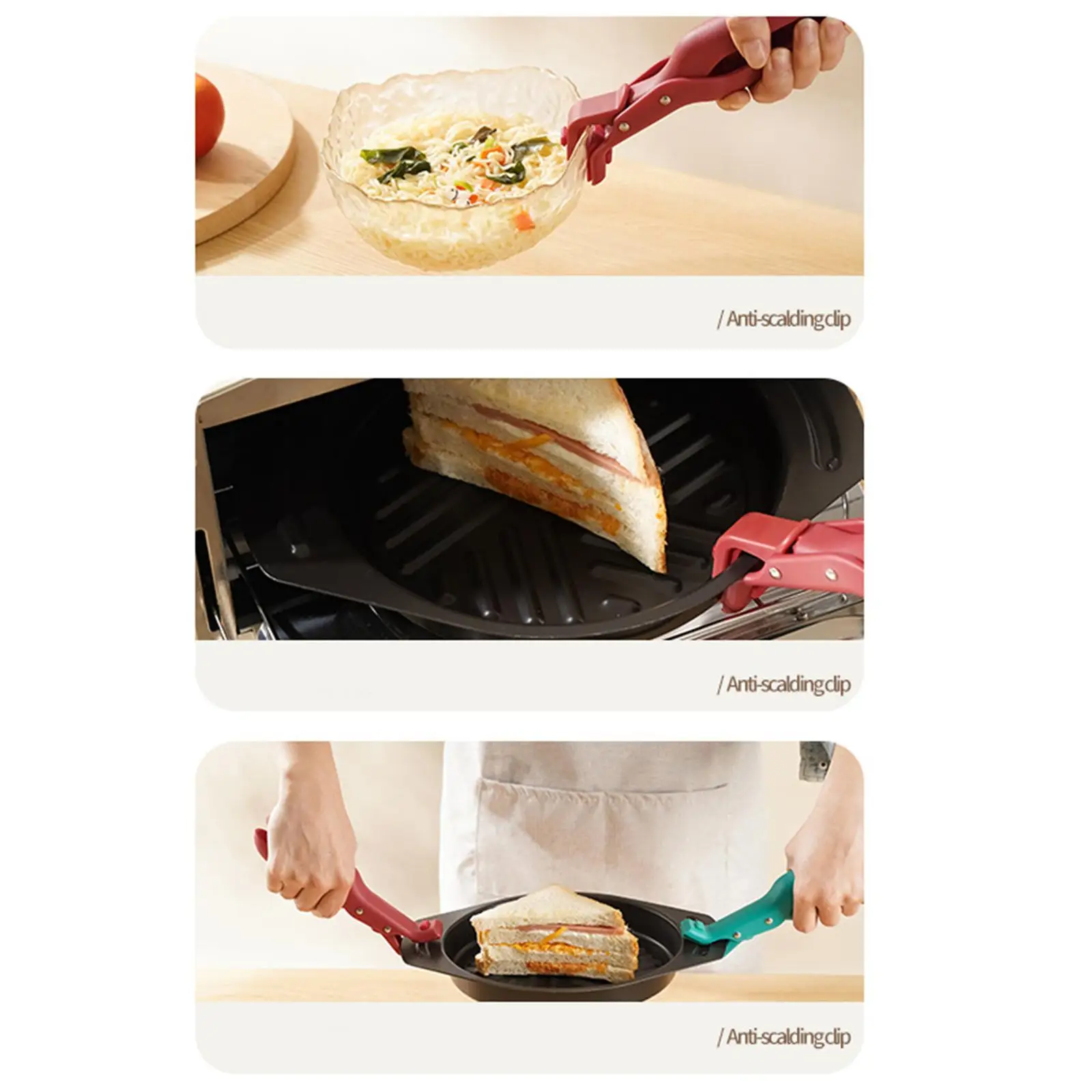 Kitchen Plate Gripper Silicone Clamp Lifting Clamp for Restaurant Baking