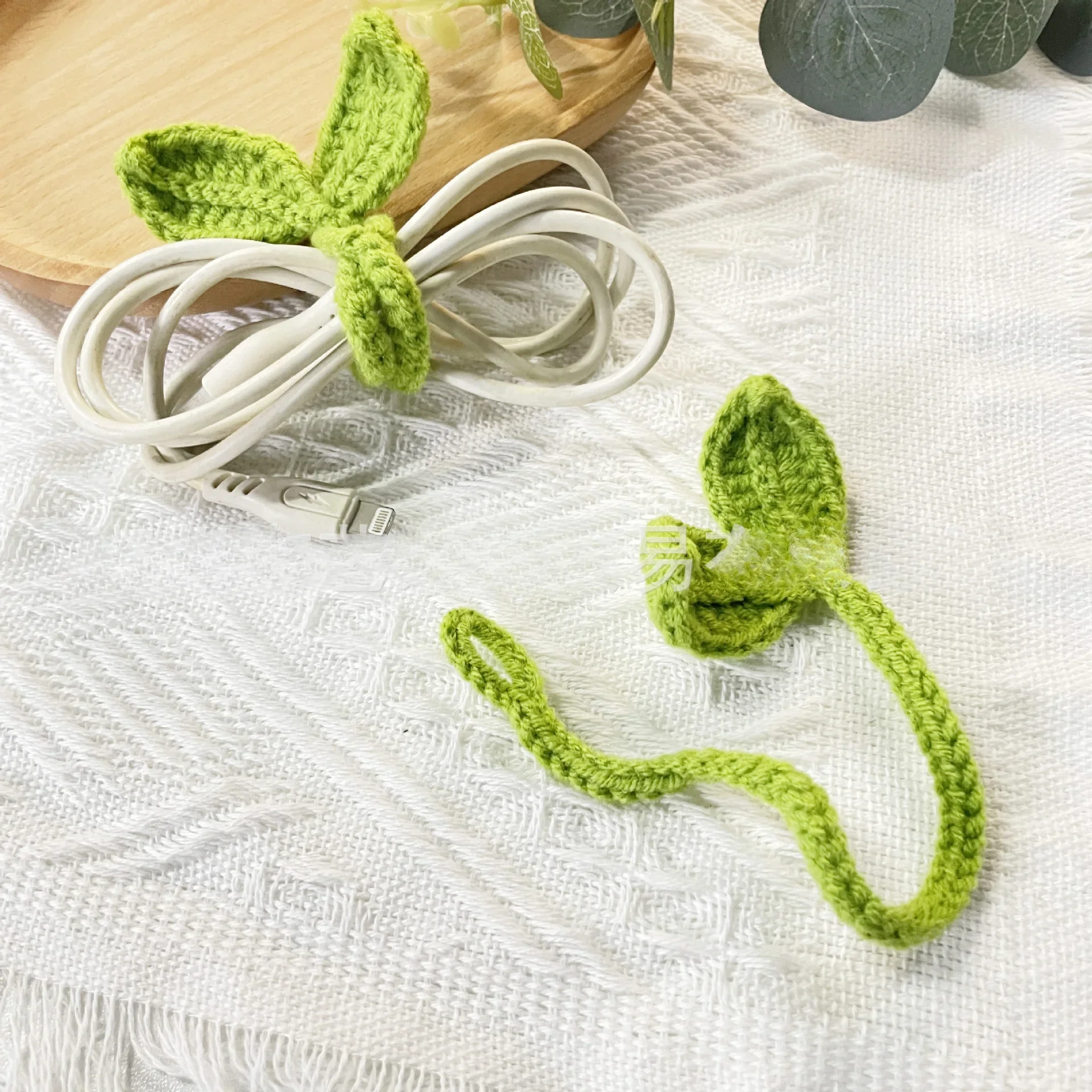 Hand Hook Leaf Hand Hook Green Bud Headphone Decoration DIY Accessories Strap Travel Accessories