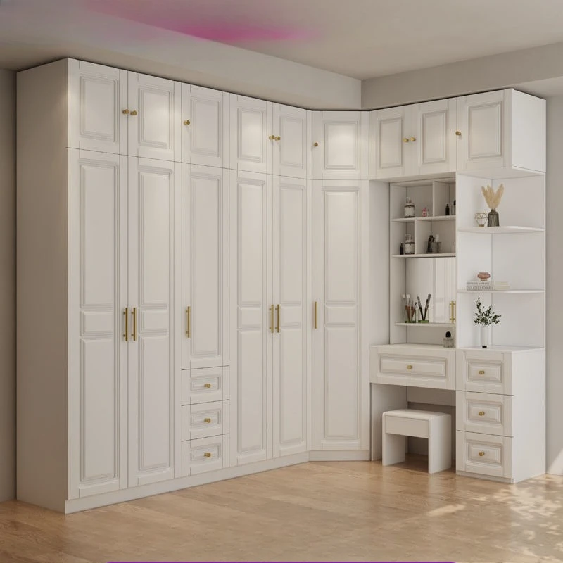 

New corner wardrobe, light luxury combination cabinet for home bedroom