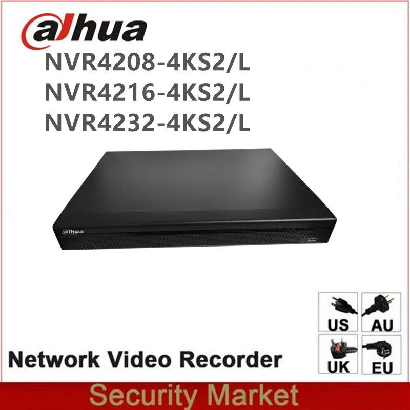 Original NVR Dahua NVR4208-4KS2/L NVR4216-4KS2/ NVR4232-4KS2/L  8/16/32 Channel 1U Network Video Recorder