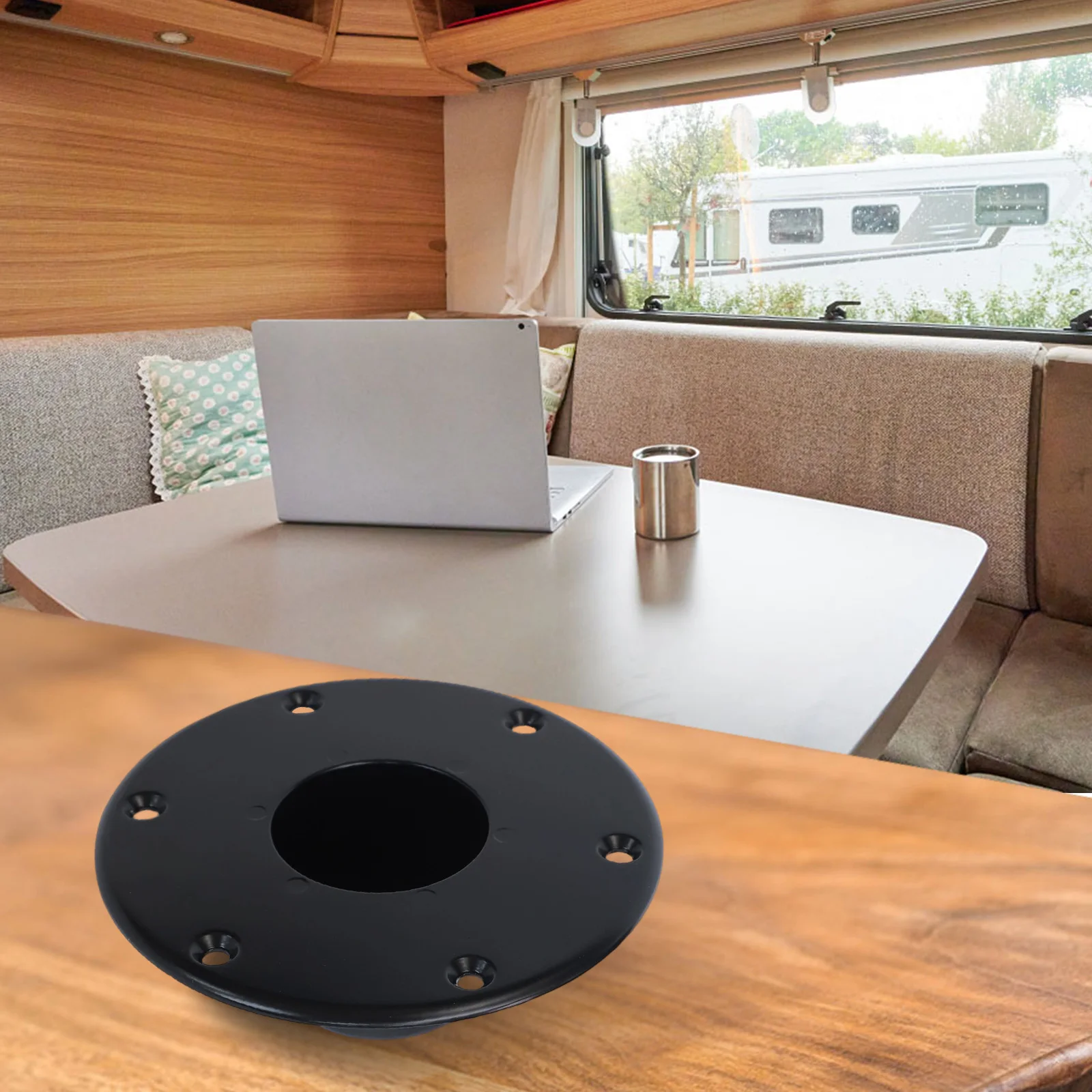 Aluminum RV Trailer Table Base Mount Pedestal Base Round Flush Mount Table Leg Base For RVs Campers And Vehicular Interiors