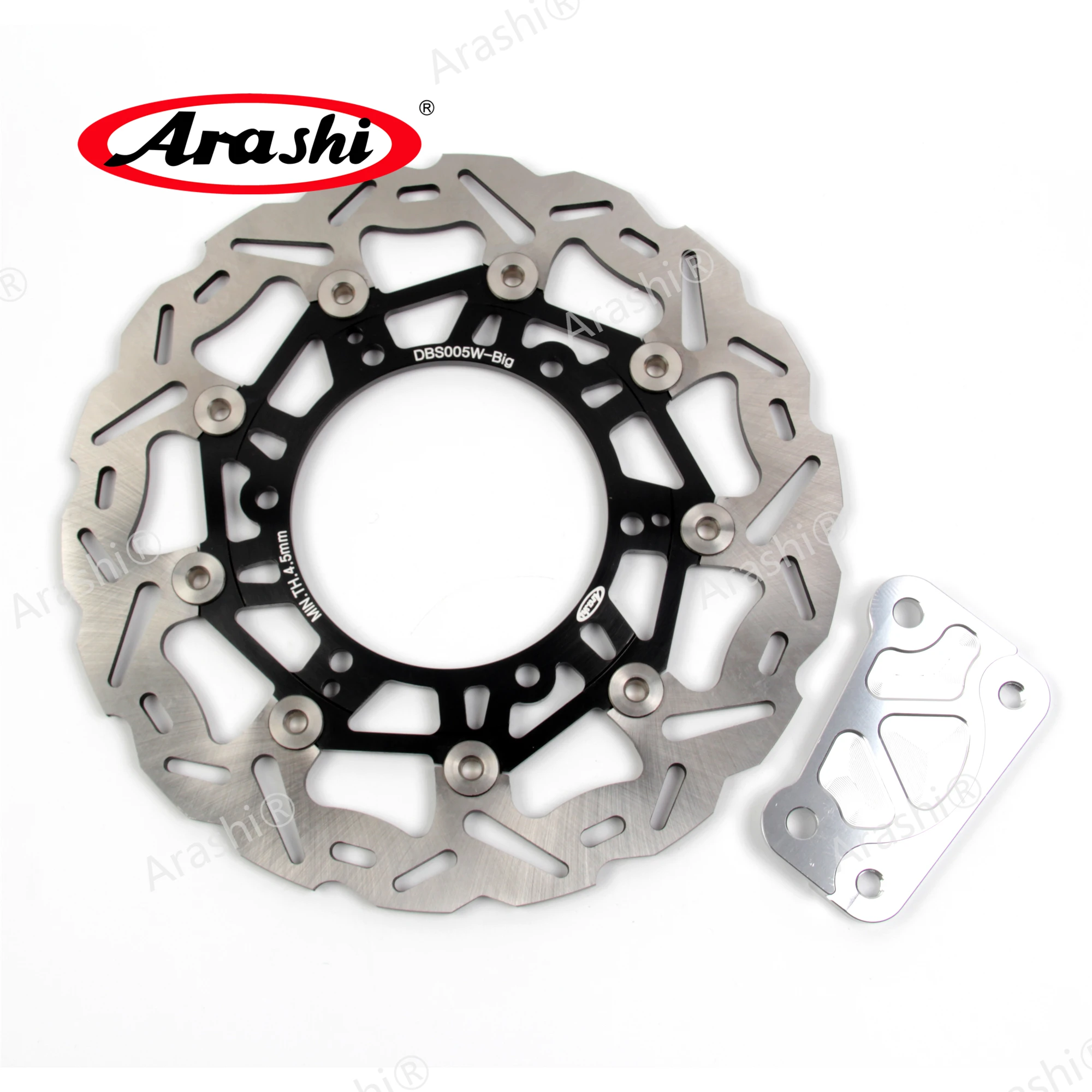 Arashi 1PCS Oversize CNC Floating Front Brake Disc Rotor For YAMAHA YP MAJESTY DX/ABS 250 1999 2000 2001 2002 2003 2004 2005