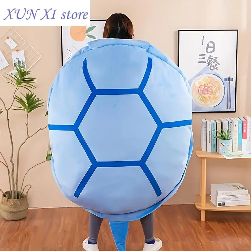 New April Fool Day Toys Wearable Turtle Shell Pillows Stuffed Animal Costume Plush Toy Funny Dress Up Gift For Kids Adults