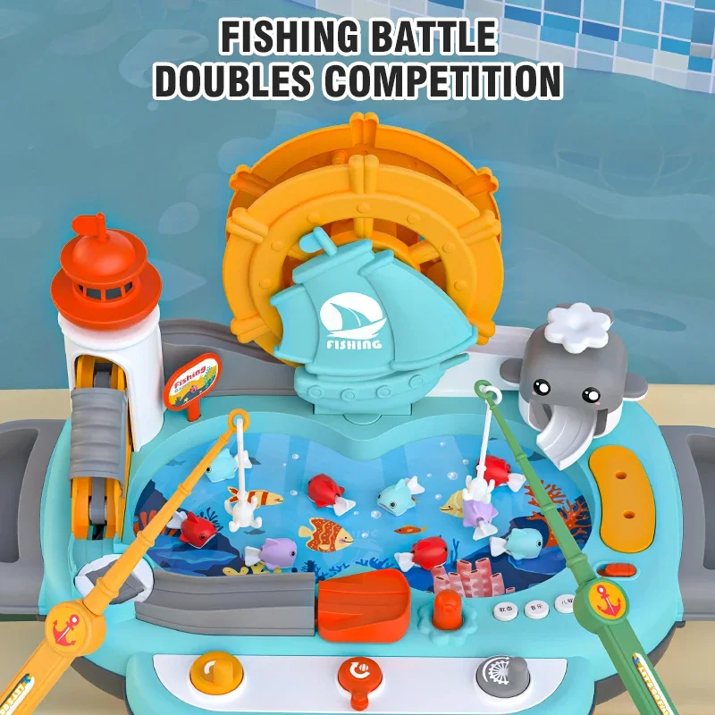 Gioco di pesca Giocattoli magnetici elettrici per pesci per bambini con musica Giocattoli educativi per bambini per bambini Piccoli Ragazzi Regali Ragazze