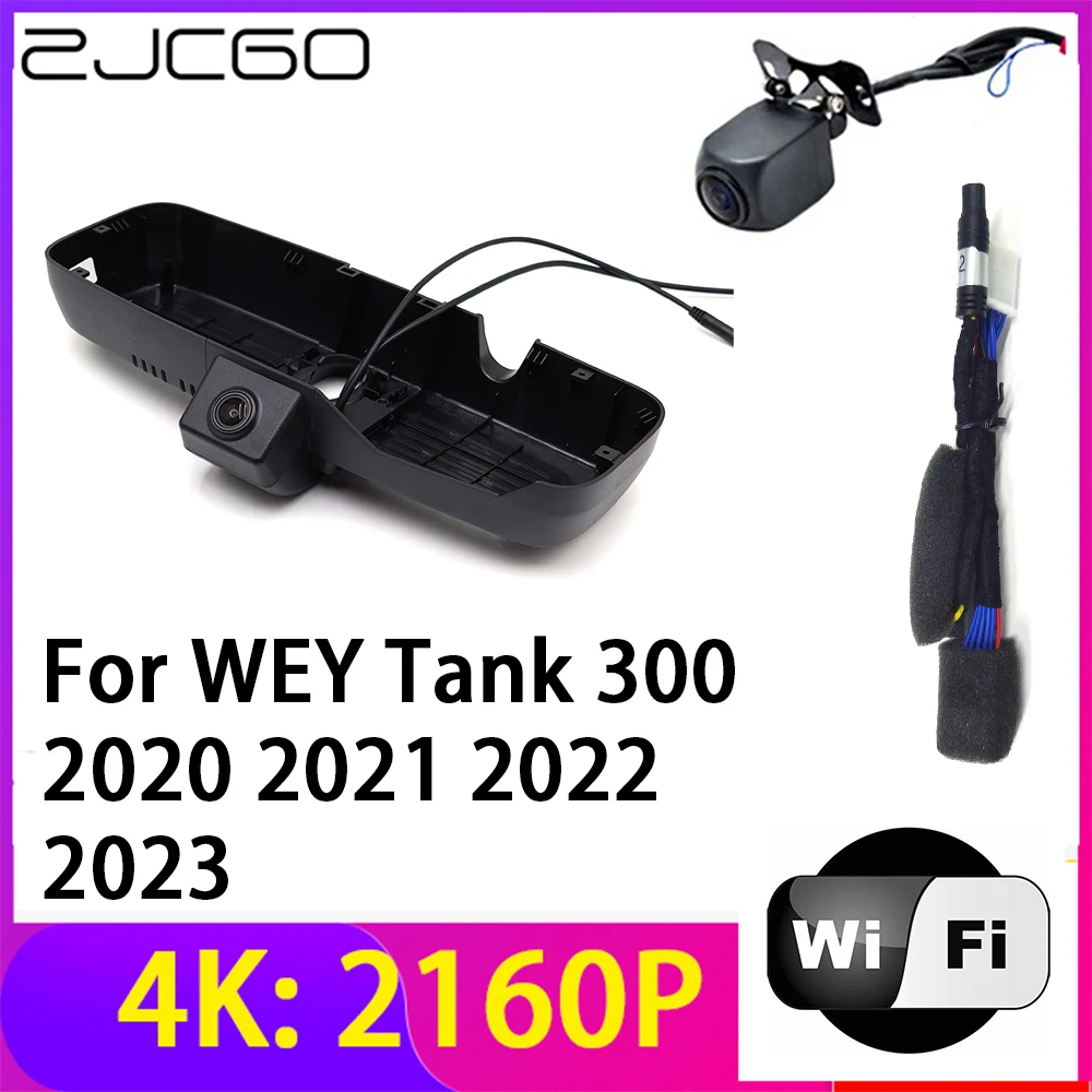 

ZJCGO 4K 2160P Dash Cam Car DVR Camera 2 Lens Recorder Wifi Night Vision for GWM WEY Tank 300 2020 2021 2022 2023 2024