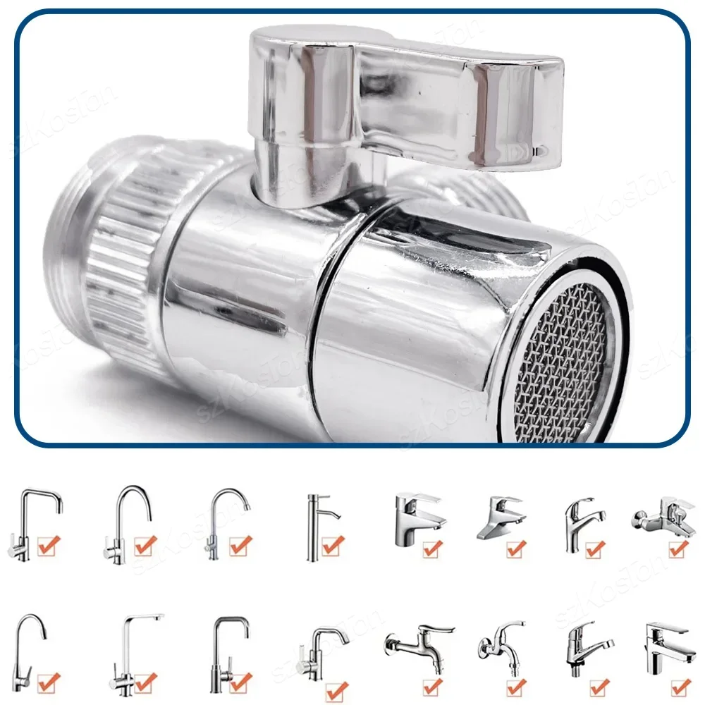 Faucet Switch Adapter Kitchen Sink Splitter Diverter Valve Water Tap Sprayer Connector Toilet Bidet Shower Bathroom Accessories