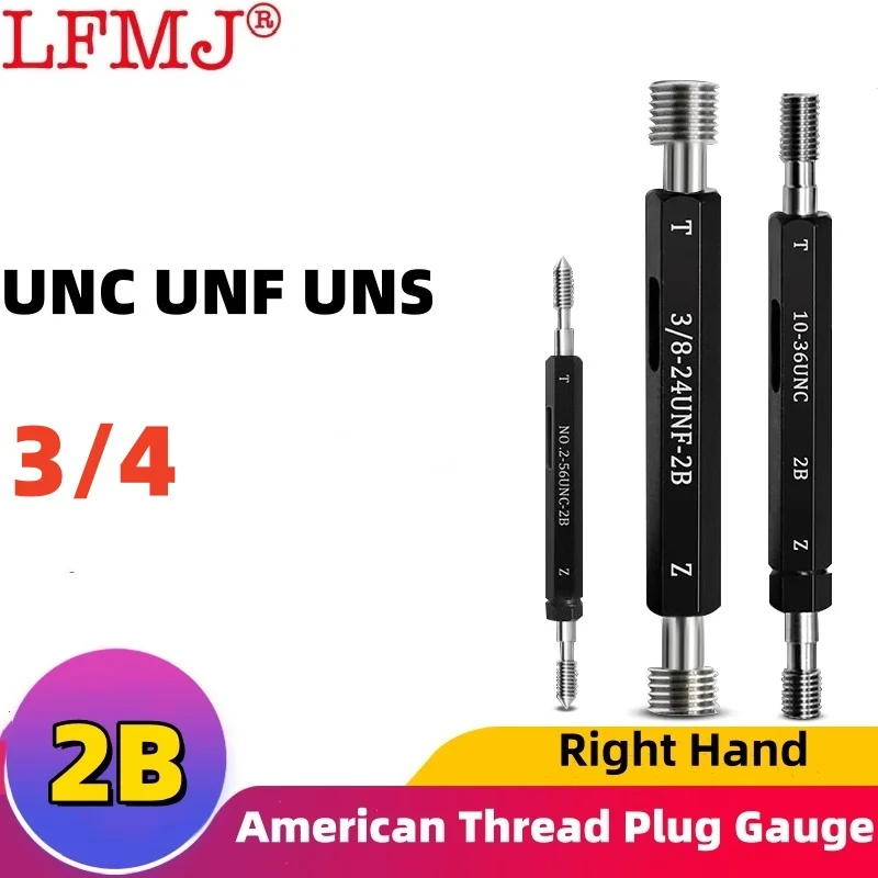 Medidor de Plugue de Rosca Fina Aço Padrão Americano Calibre Extraordinário u3 410 4-12 4-14 4-16 432 2b Unc Unf Uns Unef 1pc