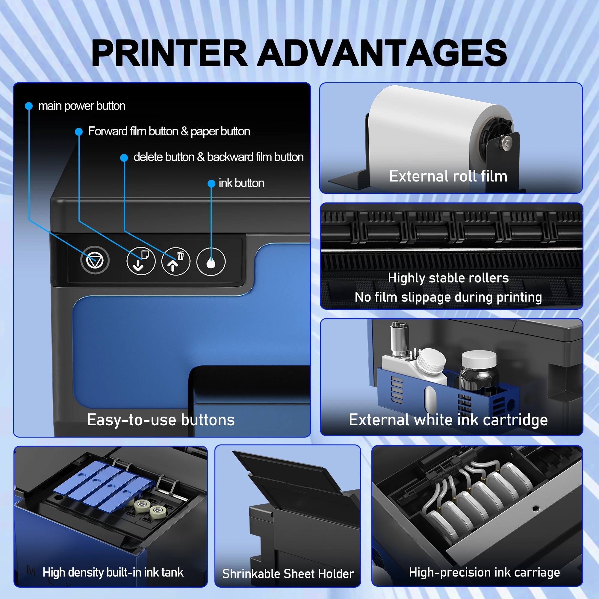 Stampante Colorsun A4 DTF per stampante Transfer XP600 impresora A4 DTF L8058 stampante diretta su pellicola per t-shirt felpe con cappuccio scarpe