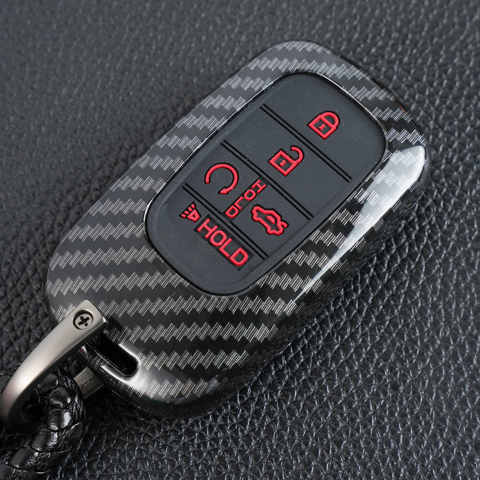 Carbon Fiber Car Remote Key Fob Cover Case Shell For Honda Civic Accord Pilot HRV HR-V CRV CR-V 2023 2024 2025 keyring keychai