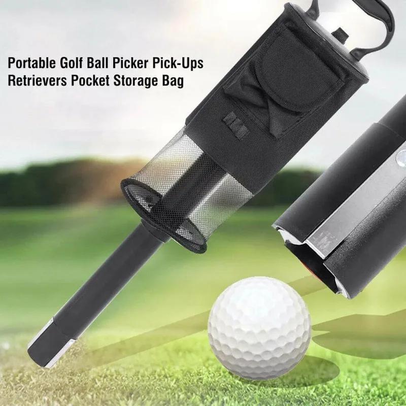 

Easy to remove carrying tube, golf ball storage bag golf ball pick up net bag