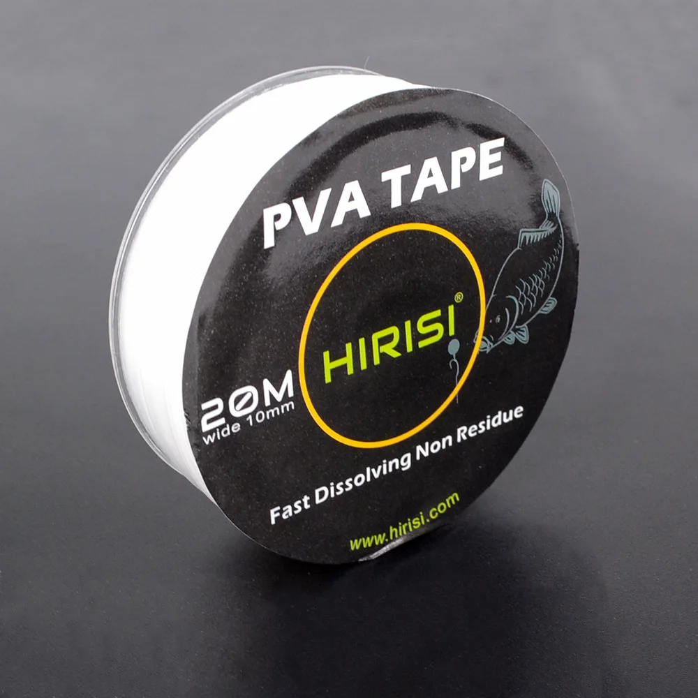 1PC 10mmX20m PVA Tape Fast Water Dissolving Carp Fishing Tools Water-soluble Film Bollie String Fishing Feeder Accessories