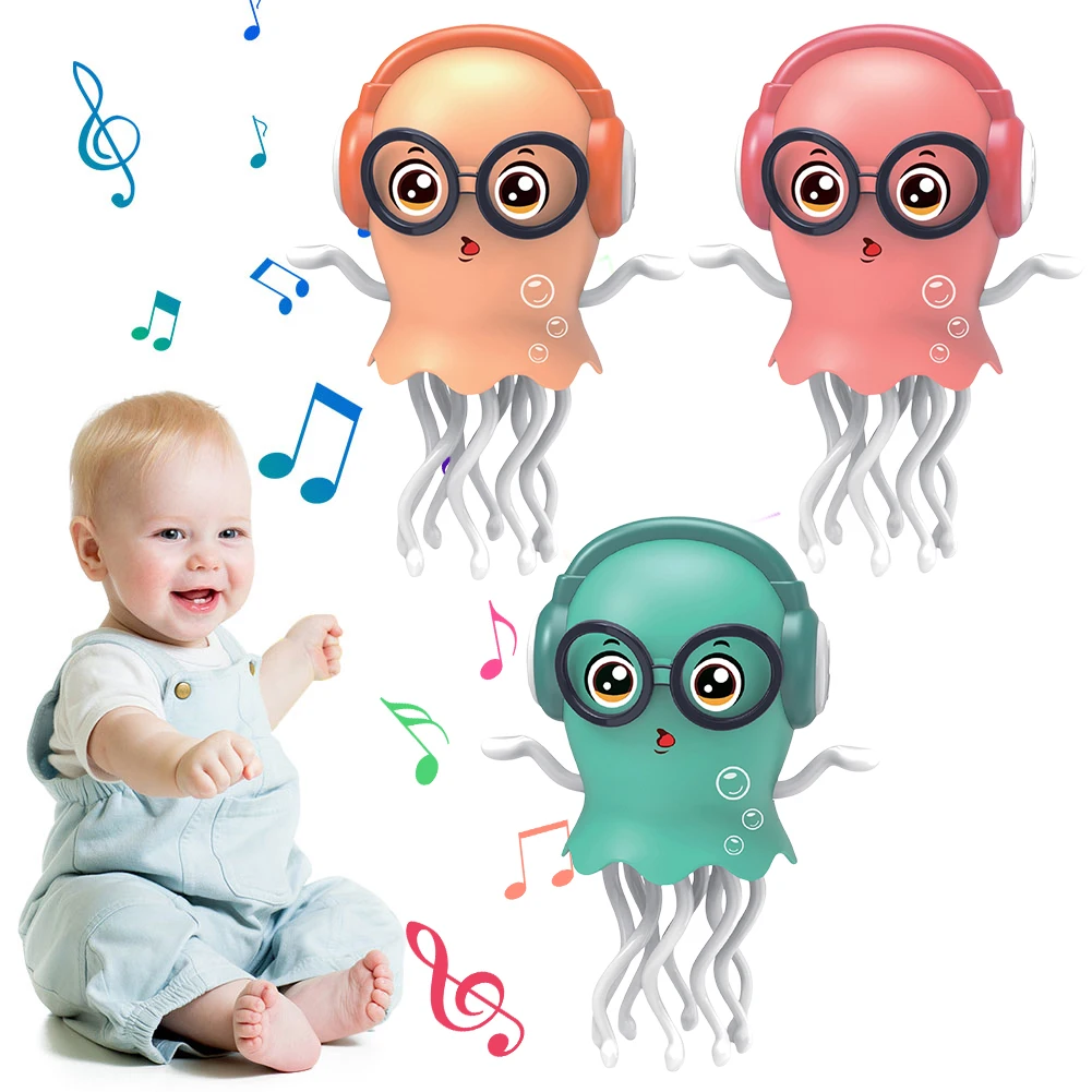

Squid Baby Toys Avoidance Lights ABS LED Lights Dance Induction Obstacle Safe Interactive Toys USB Charge Entertainment Device