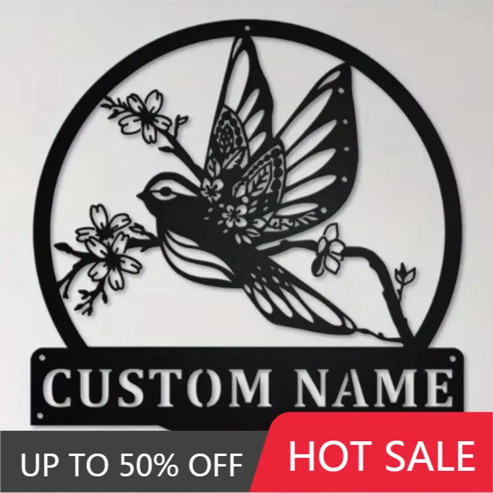 

1PC Unrivaled Matte - Finished Custom Metal Wall Decor. Bird - Shaped, Personalized, Reusable, Ideal for Home, Novel Gift.