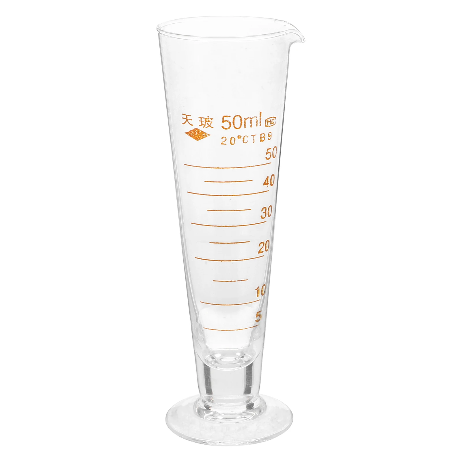 

Graduated Measuring Cylinder Glass Laboratory Beaker with Scale Accurate Readings for Chemistry Experiments Heat Resistant Lab