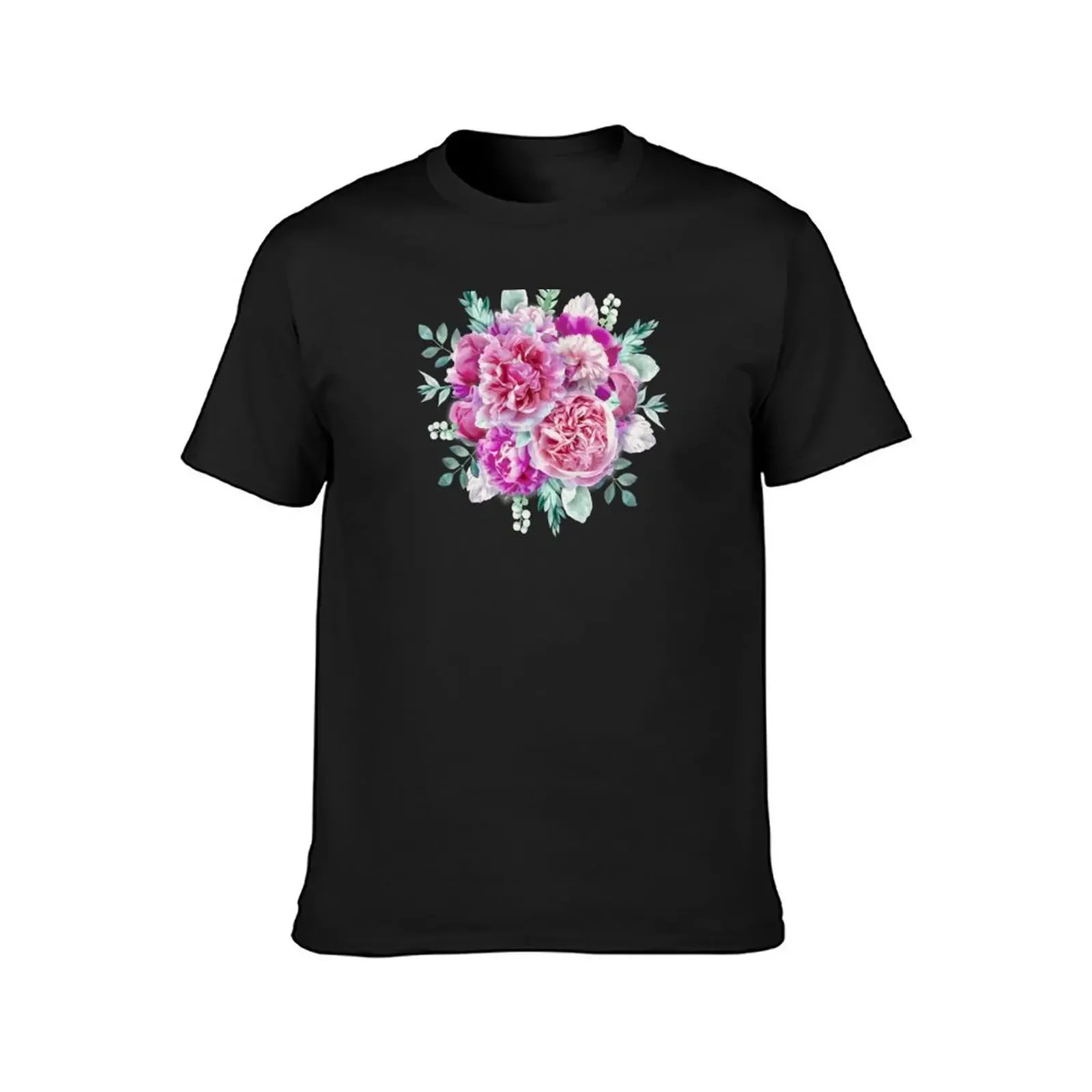 Beautiful soft pink peonies T-Shirt designer shirts blacks summer tops summer clothes luxury clothes men