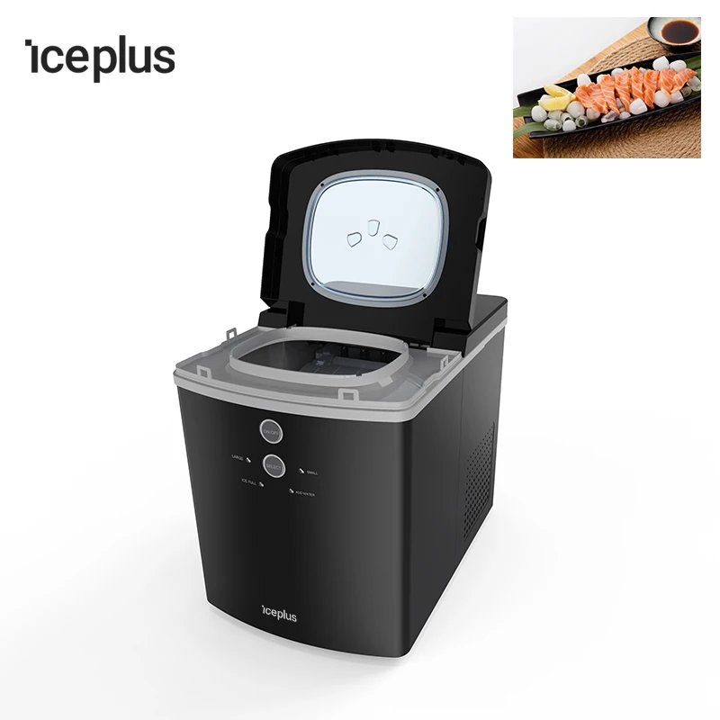 Mini Household Nugget Ice Maker Chewable Slow-Melting Ice Generator One-Click Dispenser for Living Room Office Home Party