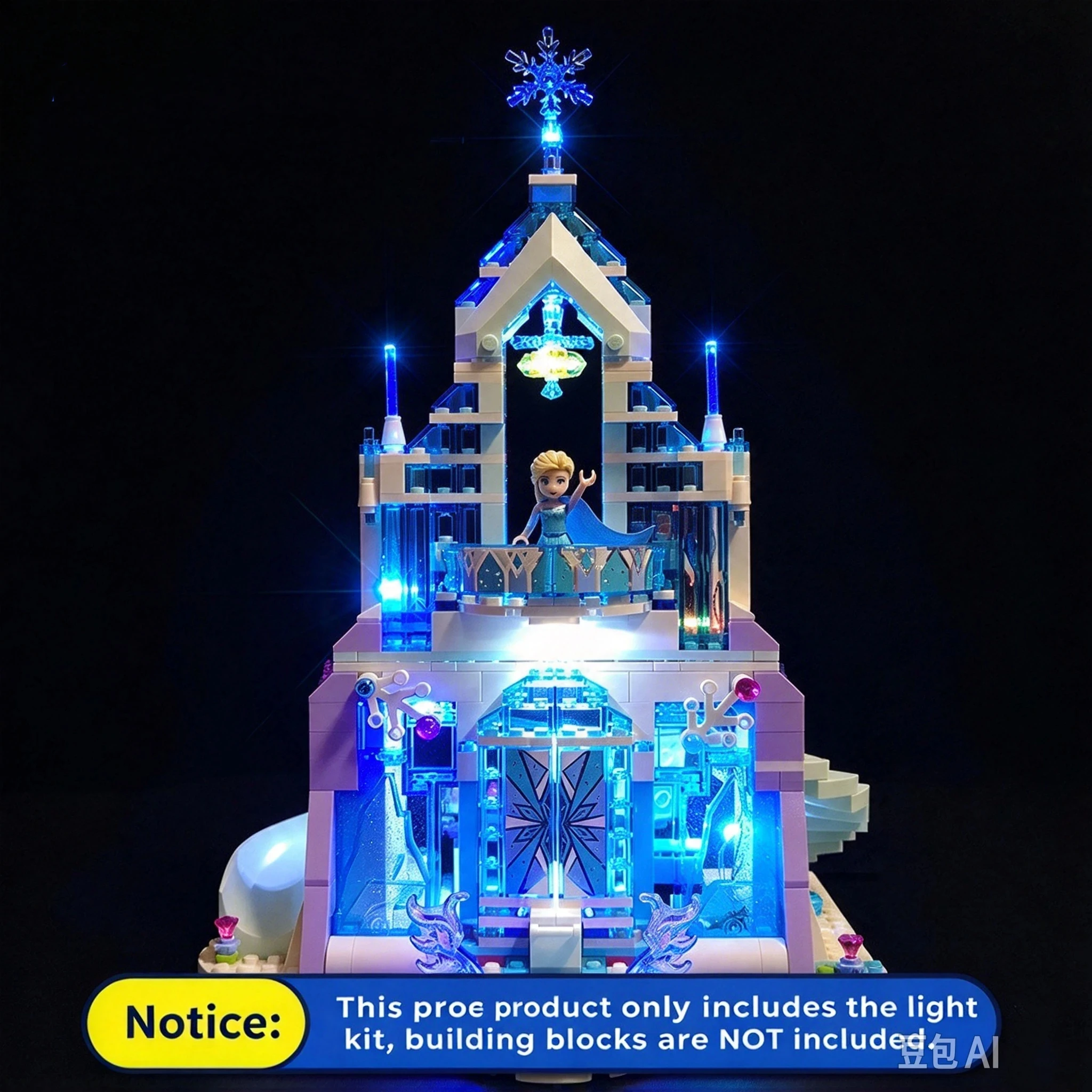 LYBMTWF LED Lighting Kit Compatible with Lego 43172 Elsa's Magical Ice Palace (Only Lights，NOT Include The Model Bricks)