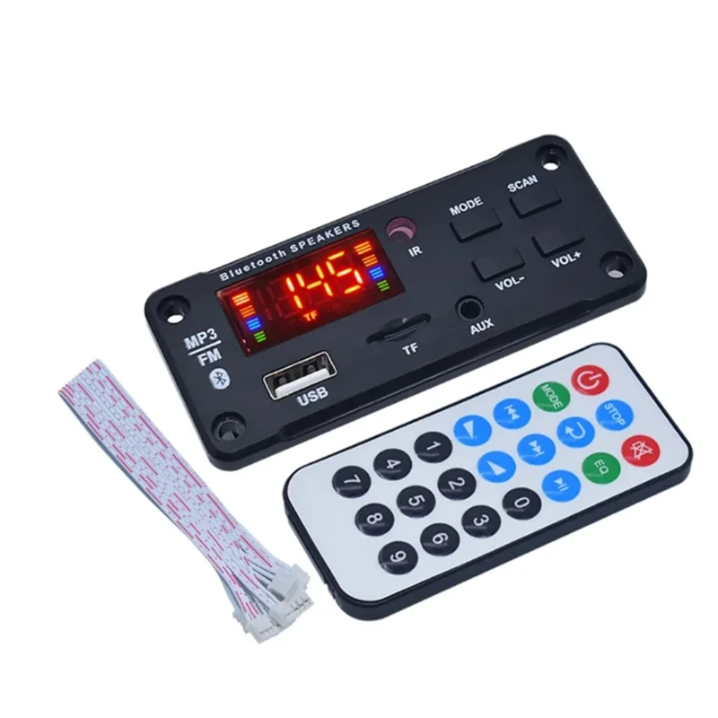 Mp3 Speler 6V-12V Bluetooth5.0 Mp3 Decoderingsbordmodule Draadloze Auto Usb Mp3 Speler Tf Kaartsleuf/Usb/Fm/Module