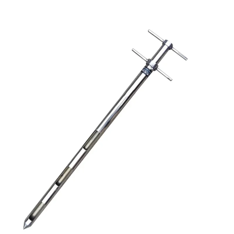 For 0.5m to 2.0m Stainless Steel T handle double tube multi zone sampling spear probe Powder Sampler