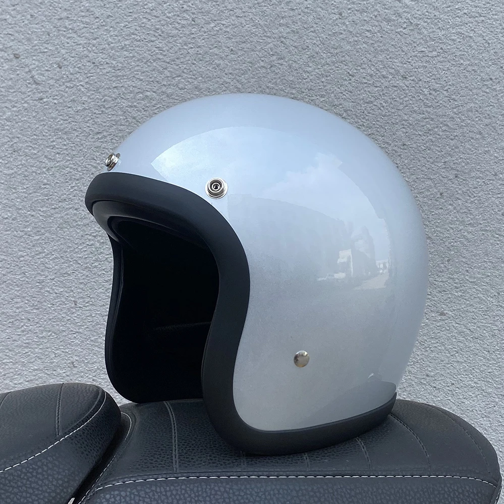 Classic Small Shell Vintage TT&COCASCOS Open Face Helmet Jet 500TX Cafe Racer Scooter 3/4 Motorcycle Helmet Cruiser