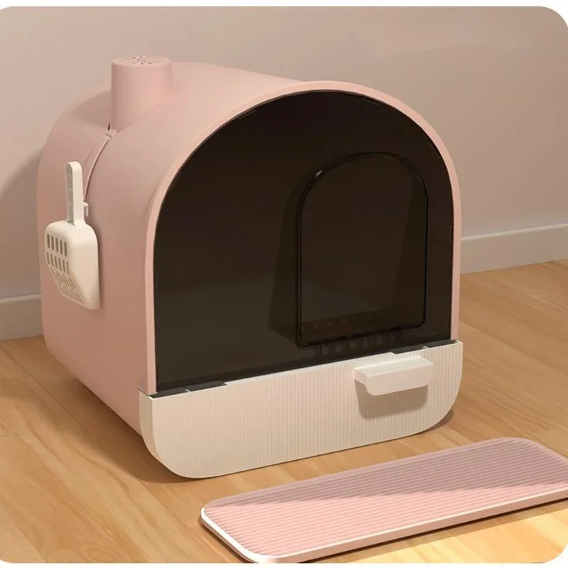 Premium Cat Litter Box Closed Odor Isolation Drawer Design Spacious Cat Sandbox Practical Cat Toilet Hygienic Cat Solution Best